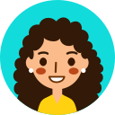 Icône d'une femme aux cheveux longs et bruns portant des boucles d'oreilles blanches et un t shirt jaune